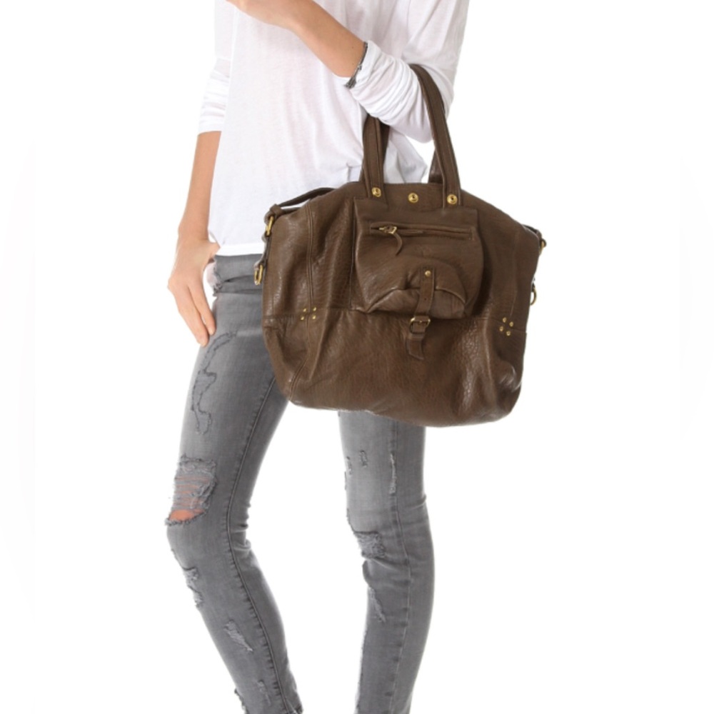 Jerome Dryfuss Billie Bag Taupe Pebbled Leather